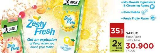 Promo Harga DARLIE Toothpaste Zesty Fresh Super Fresh Sensation 120 gr - Watsons
