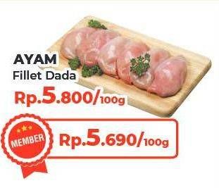 Promo Harga Ayam Fillet Dada per 100 gr - Yogya