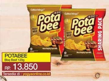 Promo Harga Potabee Snack Potato Chips BBQ Beef 120 gr - Yogya