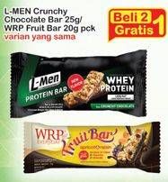 Promo Harga L-MEN Crunchy Chocolate Bar / WRP Fruit Bar  - Indomaret