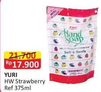 Promo Harga Yuri Hand Soap Strawberry 375 ml - Alfamart