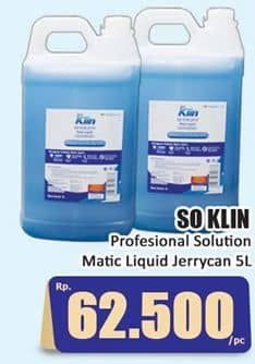 Promo Harga So Klin Detergent Matic Liquid Profesional Solution 5000 ml - Hari Hari