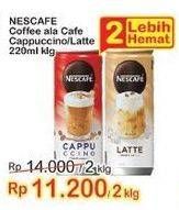 Promo Harga Nescafe Ready to Drink Cappuccino, Latte 220 ml - Indomaret