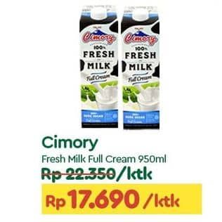 Promo Harga Cimory Fresh Milk Full Cream 950 ml - TIP TOP