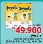 Promo Harga Sweety Bronze Pants Dry X-Pert S36+2, M32, L28, XL24, XL26 24 pcs - Alfamidi