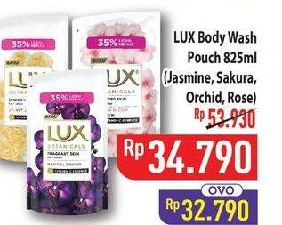 Promo Harga LUX Botanicals Body Wash Velvet Jasmine, Sakura Bloom, Magical Orchid, Soft Rose 850 ml - Hypermart