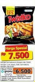 Promo Harga Twistko Snack Jagung Bakar/Tic Tic Snack Crunchy Stick  - Alfamart
