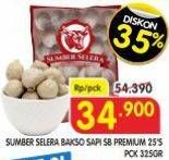Promo Harga Sumber Selera Bakso Sapi SB Premium 25 pcs - Superindo