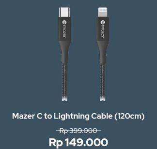 Promo Harga MAZER C to Lightning Cable 120cm  - iBox