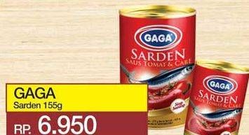 Promo Harga GAGA Sardines In Tomato Sauce Chilli 155 gr - Yogya