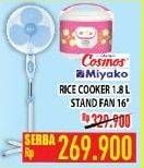 Promo Harga COSMOS/MIYAKO Kipas Angin 16"/Rice Cooker 1800ml  - Hypermart