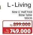 Promo Harga L-LIVING New I/Long/Half Fold Blow Table 180 Cm  - Lotte Grosir