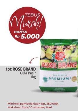 Promo Harga Rose Brand Gula Kristal Putih 1000 gr - LotteMart