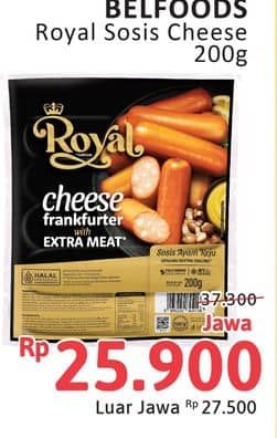 Promo Harga Belfoods Royal Sausages Cheese Frankfurter 200 gr - Alfamidi