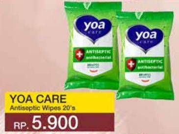 Promo Harga YOA Wipes Antibacterial 20 pcs - Yogya