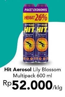 Promo Harga HIT Aerosol Lily Blossom 600 ml - Carrefour
