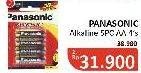Promo Harga PANASONIC Alkaline Battery AA 4 pcs - Alfamidi