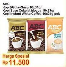 Promo Harga ABC Kopi Mocca, Susu, White Coffee per 10 sachet 20 gr - Indomaret
