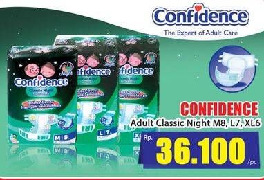 Promo Harga Confidence Adult Diapers Classic Night M8, L7, XL6  - Hari Hari