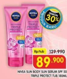 Promo Harga Nivea Sun Body Serum Triple Protect SPF50 PA+ 180 ml - Superindo