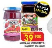 Promo Harga Morin Jam Strawberry, Blueberry 330 gr - Superindo