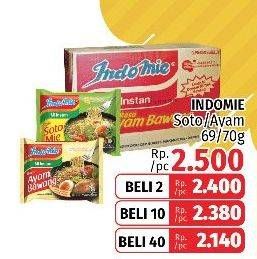 Promo Harga INDOMIE Mi Kuah Ayam Bawang, Soto Mie  - LotteMart