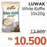 Promo Harga Luwak White Koffie Original per 10 sachet 20 gr - Alfamidi