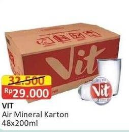 Promo Harga VIT Air Mineral per 42 cup 220 ml - Alfamart
