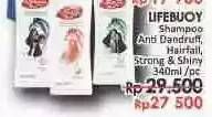 Promo Harga LIFEBUOY Shampoo Anti Dandruff, Anti Hair Fall, Strong Shiny 340 ml - LotteMart