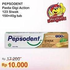 Promo Harga PEPSODENT Pasta Gigi Action 123 Siwak 190 gr - Indomaret