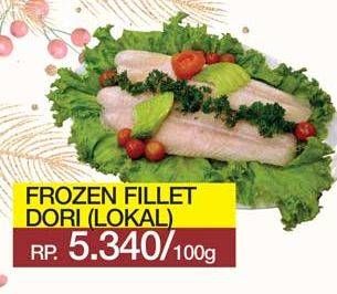 Promo Harga Frozen Ikan Fillet Dori Lokal per 100 gr - Yogya