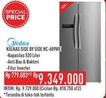 Promo Harga MIDEA HC-689 | Refrigerator Side by Side WE  - Hypermart