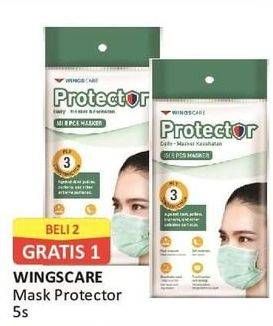 Promo Harga WINGS CARE Protector Daily Masker Kesehatan 5 pcs - Alfamart