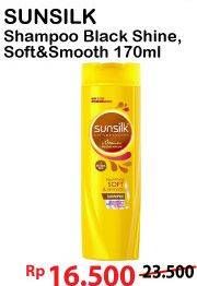 Promo Harga SUNSILK Shampoo Black Shine, Soft And Smooth 170 ml - Alfamart