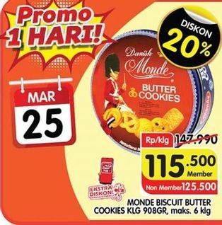 Promo Harga Monde Butter Cookies 908 gr - Superindo