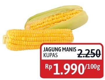 Promo Harga Jagung Manis Kupas per 100 gr - Alfamidi