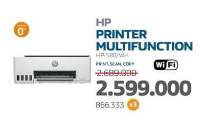 Promo Harga HP Smart Tank 580 All-in-One Printer  - Electronic City