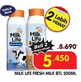 Promo Harga Milk Life Fresh Milk All Variants 200 ml - Superindo