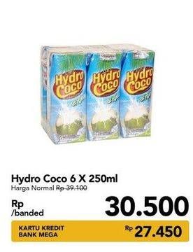 Promo Harga HYDRO COCO Minuman Kelapa Original 250 ml - Carrefour