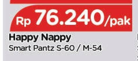 Promo Harga Happy Nappy Smart Pantz Diaper M54  - TIP TOP