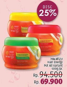 Promo Harga MAKARIZO Hair Energy Fibertherapy Hair & Scalp Creambath All Variants 500 gr - LotteMart