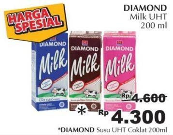 Promo Harga DIAMOND Milk UHT Chocolate 200 ml - Giant