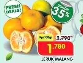 Promo Harga Jeruk Malang per 100 gr - Superindo