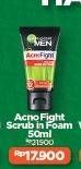 Promo Harga GARNIER MEN Acno Fight Facial Foam Anti-Acne Scrub 50 ml - Alfamart