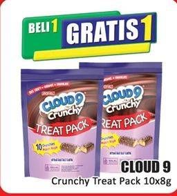 Promo Harga Cloud 9 Crunchy Choco Treat Pack per 10 pcs 8 gr - Hari Hari