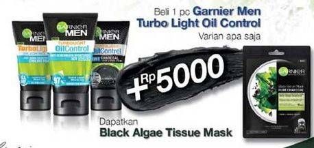Promo Harga GARNIER MEN Turbo Light Oil Control Facial Foam All Variants  - Indomaret