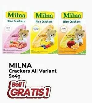 Promo Harga Milna Rice Crackers All Variants 5 pcs - Yogya