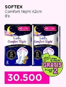 Promo Harga Softex Comfort Night Wing 42cm 8 pcs - Watsons