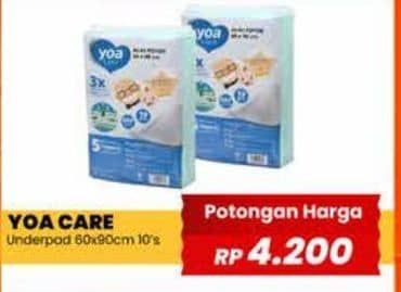 Promo Harga YOA Underpad 60 X 90 Cm 10 pcs - Yogya