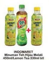 Promo Harga INDOMARET Minuman Teh Hijau Melati, Lemon 330 ml - Indomaret